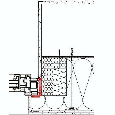 předsazená montáž okna - ostění - typ 3 profil 120 mm